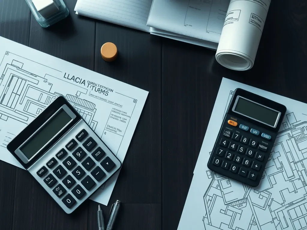 A technical top-down photo of a glass office desk with a pro