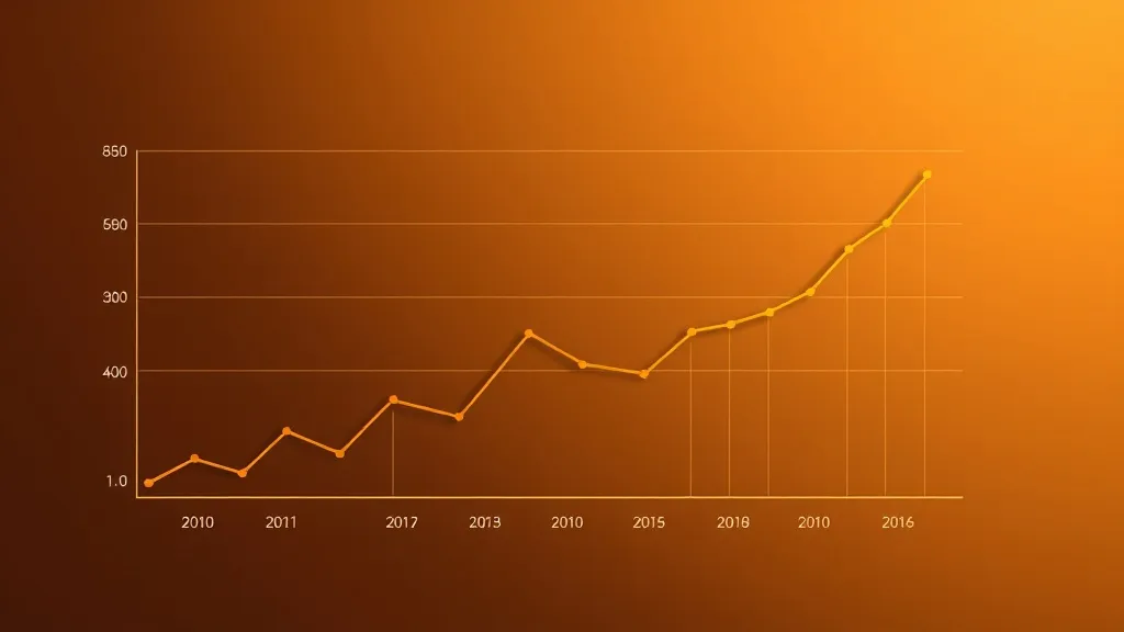 A technical line chart showing downward trend of debt balanc