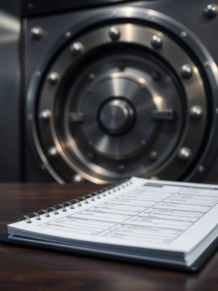 A high-quality architectural close-up of a modern bank vault